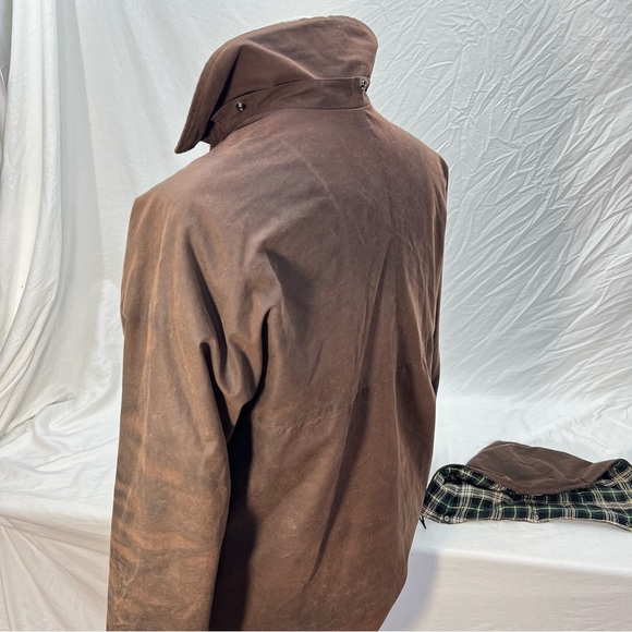 Mens Filson or Barbour Bedale like waxed cotton jacket Brown 46-48" CHEST XL - Picture 2 of 13